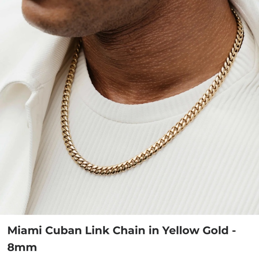 Gold Miami Cuban Link Chain Necklace